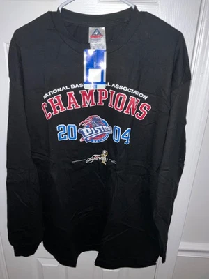 Camiseta vintage 2004 Detroit Pistons campeones de la NBA nueva nueva con etiquetas XL Sports Illustrated Foto 1 de 4