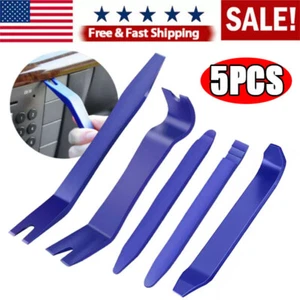 Plastic Trim Removal Pry Tool Set for Car Radio Panel Door Dash Clip Fasteners - Picture 1 of 11