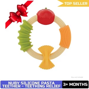 Nuby Pasta Ring Teether-Soft Silicone,Multi-Textured Surface,Easy Grip,Teething - Picture 1 of 8