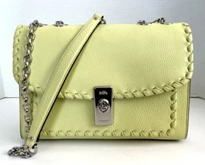 Coach Lane Shoulder Bag With Whipstitch SV/Pale Lime NWT - Picture 1 of 11