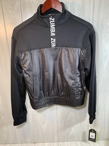 Zumba Wear schimmernder Pullover Jacke fett schwarz Damen Gr. XS neu 1/4 Viertel Reißverschluss - Bild 1 von 13
