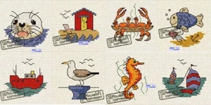 Mouseloft Mini Cross Stitch Kits - By The Seaside - *BUY 3 OR MORE -15% OFF* - Picture 1 of 31