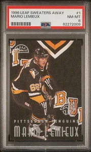 Mario Lemieux 1996 Leaf #1 Sweaters Away #676/5000 Penguins - PSA 8 NM-MT - Picture 1 of 2