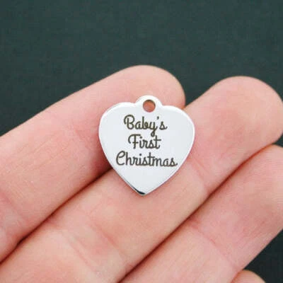 Dijes de acero inoxidable para primera Navidad para bebé - BFS011-0684 Foto 1 de 3