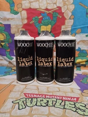 3x NOS Cinema Secrets Woochie Natural Liquid Latex Flesh 32 oz. Bottles Movie Foto 1 de 2