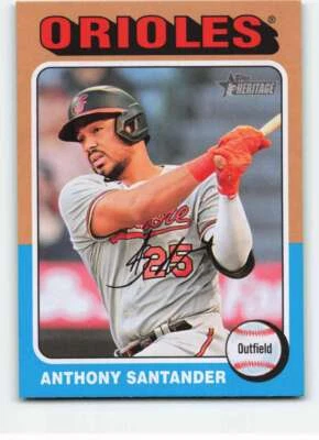2024 TOPPS HERITAGE #9 ANTHONY SANTANDER NMMT SP ORIOLES - Image 1 of 2