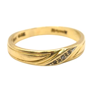 Hecho por Mayors - Anillo pequeño de oro/diamante de 14 quilates para mujer, talla 5,5, 0,075 OZT - Imagen 1 de 12