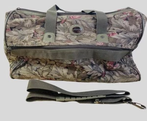 American Tourister Carry-On Duffle Overnighter Gray Leaf Print Bag - Picture 1 of 14