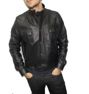 GIACCA DA UOMO ARTIGIANALE, MOD: GIUBBINO IN PELLE -LIVERPOOL-NERO - Imagen 1 de 3