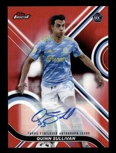 2022 Finest MLS #59 Quinn Sullivan Base Set Autographs Red #/5 - Picture 1 of 2