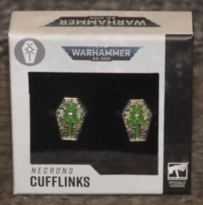 Warhammer 40,000 Necrons Necron Cufflinks Cuff Links BNIB WH40K Games Workshop - Picture 1 of 3