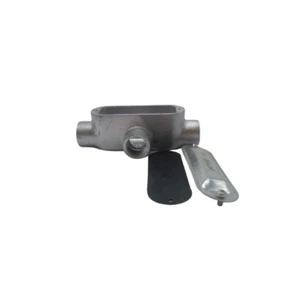3/4" T Format Threaded Rigid Conduit Body with Steel Cover and Neoprene Gasket - - Picture 1 of 1