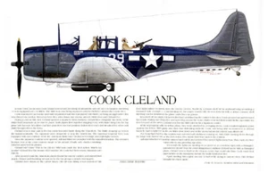 SBD Dive Bomber, Signed by Pilot, Cook Cleland, Aviation Art, Ernie Boyette - Picture 1 of 2