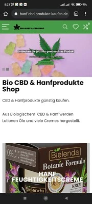 Laufendes Webprojekt https: bio-hanf-cbd-produkte-kaufen.de - Bild 1 von 3