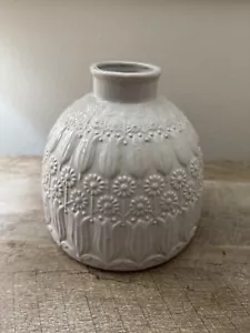 Anthropologie Vase Keramik Tulpe Blume Floral beige creme schön - Bild 1 von 12