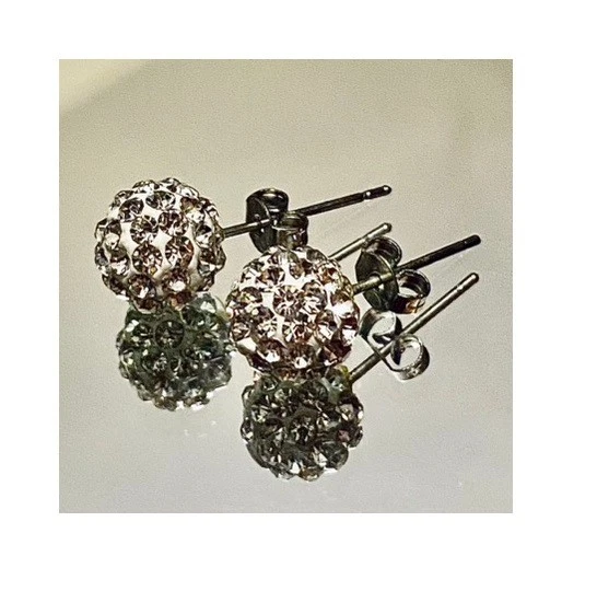 Pendiente checo gema diamantes de imitación cristal Shamballa diferentes tamaños elegante Foto 1 de 4