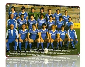 Retro/Vintage Style Brighton Hove Albion Team Photo Metal Sign 82-83 20-30cm - Picture 1 of 3