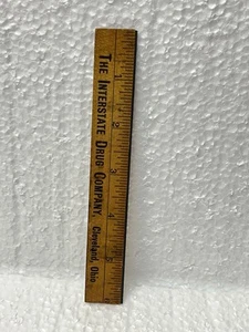 Antique Promotional 6” Ruler Interstate Drug Co. Cleveland Ohio Echenzyme Amyris - Picture 1 of 3
