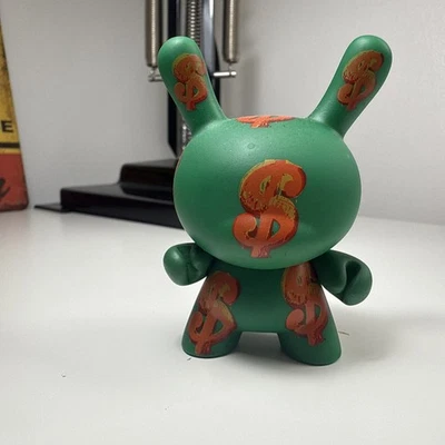 Kidrobot | Andy Warhol Dollar $$$$ PRINT DUNNY 3" URBAN VINYL FIGURE pop art - Image 1 of 3