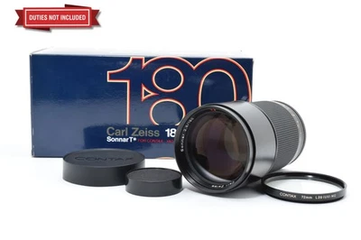 [MINT in Box] Contax Carl Zeiss Sonnar 180mm f/2.8 T* MMJ MF Lens From JAPAN - Image 1 of 4