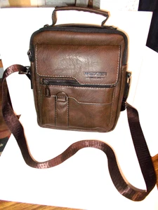 Herren-Schultertasche WEIXIER BRAUN Leder Umhängetasche Kuriertasche mehrere Taschen - Bild 1 von 10