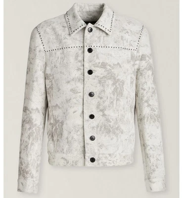 John Varvatos Mens Limited Edition Cardin Trucker Jacket 52 Beige White BNWOT - Image 1 of 4