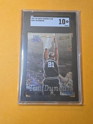 1997-98 Topps Stadium Club Tim Duncan #201 SGC 10 GEM Rookie RC HOF - Image 1 of 2