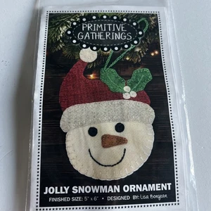 Primitive Garherings Jolly Snowman Ornament Kit - Picture 1 of 2