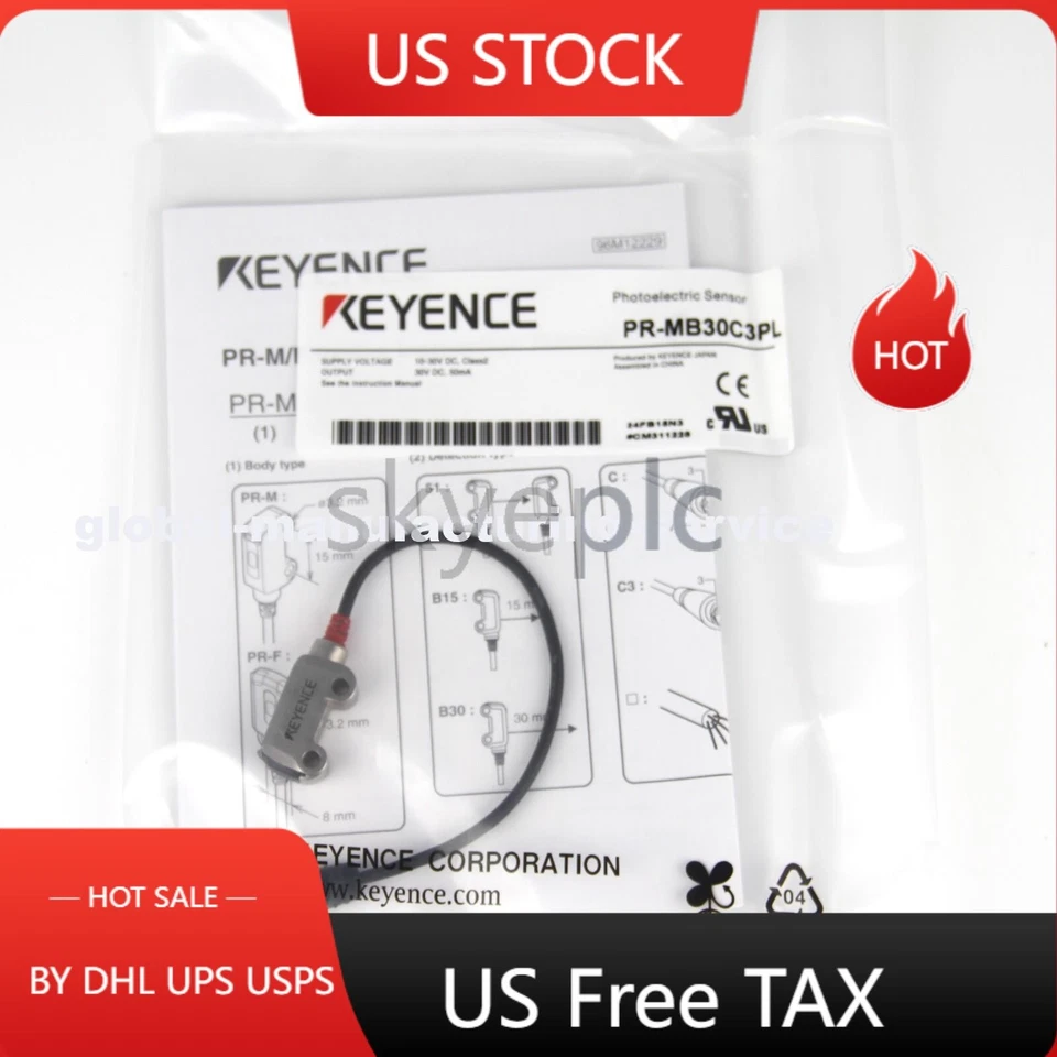 New In Box KEYENCE PR-MB30C3PL Photoelectric Sensor Switch - Image 1 of 4