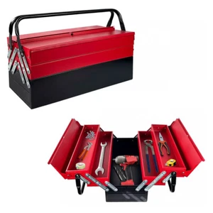 5 Fächern 3 Ebenen Werkzeugkiste gefüllt Werkzeugkoffer Werkzeugkasten Werkzeug - Bild 1 von 10