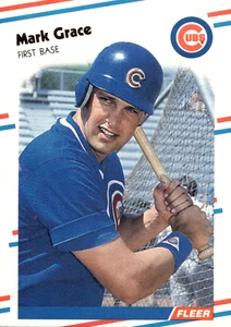 1988 Fleer Update Mark Grace #77 Rookie Chicago Cubs - Free Shipping - Picture 1 of 2