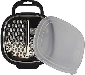 Grattugia Con Contenitore Ermetico Vetrineinrete® | 2 Lame Per Formaggio E Verdure | Capacità 2 Litri - Foto 2