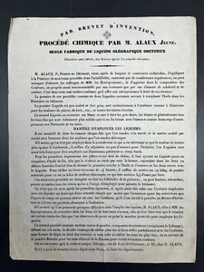 Brochure Publicitaire XIXe ALAUX Jeune Paris 6e VIe arr. Peinture sans odeur - Picture 1 of 5