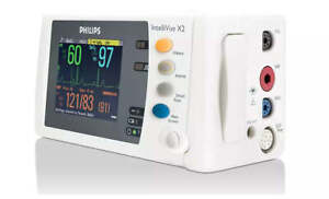 Philips Intellivue X2 Patient Monitor with ECG leads, NIBP & SPO2 Sensor