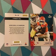 Tyreek Hill #29 WR - 2020 Panini Instant Chiefs Super Bowl LIV Champions 2019