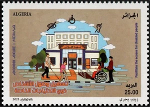 ALGERIA 2023 - 1v - MNH - Disabled - Handicap - Deafness - Blindness Wheelchair - Picture 1 of 1