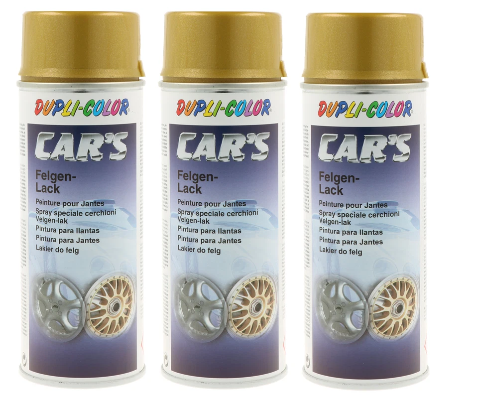 Felgengold 3 x 400ml DUPLI-COLOR Cars Lackspray Sprühlack Spraydose Spray 385902 - Bild 1 von 1