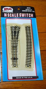 Atlas #2751 Right-Hand Standard Customline Turnout Track - N Scale switch Rails - Picture 1 of 2
