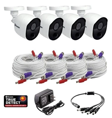 4-Pack Swann 1080 Security Camera Indoor/Outdoor Thermal Sensing Night Vision