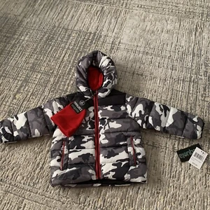 Boys Sequoia Puffer Full-Zip Hooded Jacket Sz 4 White Camo - Bild 1 von 9