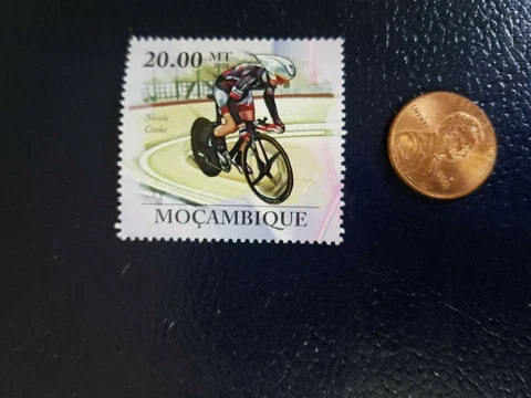 Nicole Cooke Bicycler Cyclist 2010 Mocambique Perforated Stamp Cover