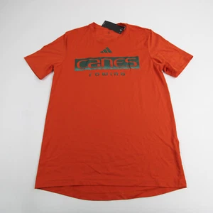 Miami Hurricanes adidas Short Sleeve Shirt Men's Orange New - Picture 1 of 5