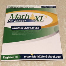 Math XL For School - Student Access Kit - Unused Access Code Inside — Brand New