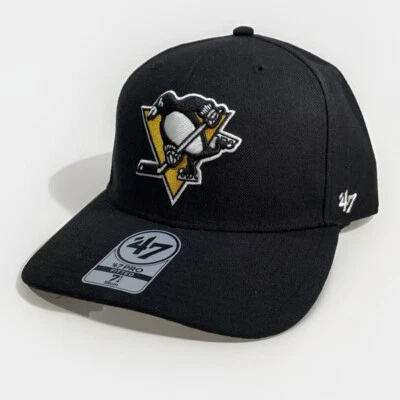 PIttsburgh Penguins '47 Pro Fitted Hat NHL Black Hat Hockey Adult Sz 7 1/4 - Image 1 of 4