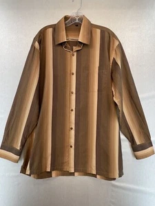 Herren Bagazio Langarm Button Down Hemd große Streifen Design - Bild 1 von 14