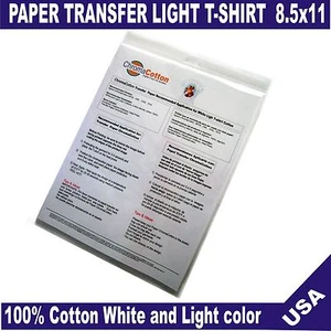 25 ChromaCotton Transferpapier 11x17 für weißes und leichtes T-Shirt 100% Baumwolle. - Bild 1 von 1