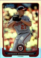 2012 (NATIONALS) Bowman Chrome Refractors #161 Jordan Zimmermann