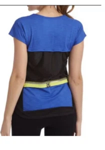 Moxie Cycling Women’s Century Wrap Jersey T Shirt Bright Blue large Back Zipper - Picture 1 of 4