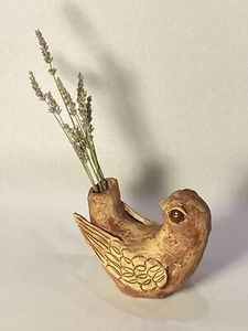 Vintage Bird Sculpture Vase Planter Ikebana 1970s Attb To Mary Fortna - Picture 1 of 4