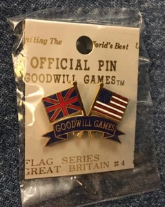 Pin Goodwill Games 1990 ~ Serie Bandera ~ Gran Bretaña-EE. UU. ~ más... Pin de bonificación - Imagen 1 de 5